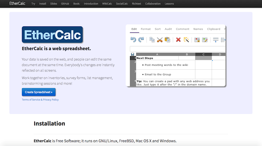 ethercalc
