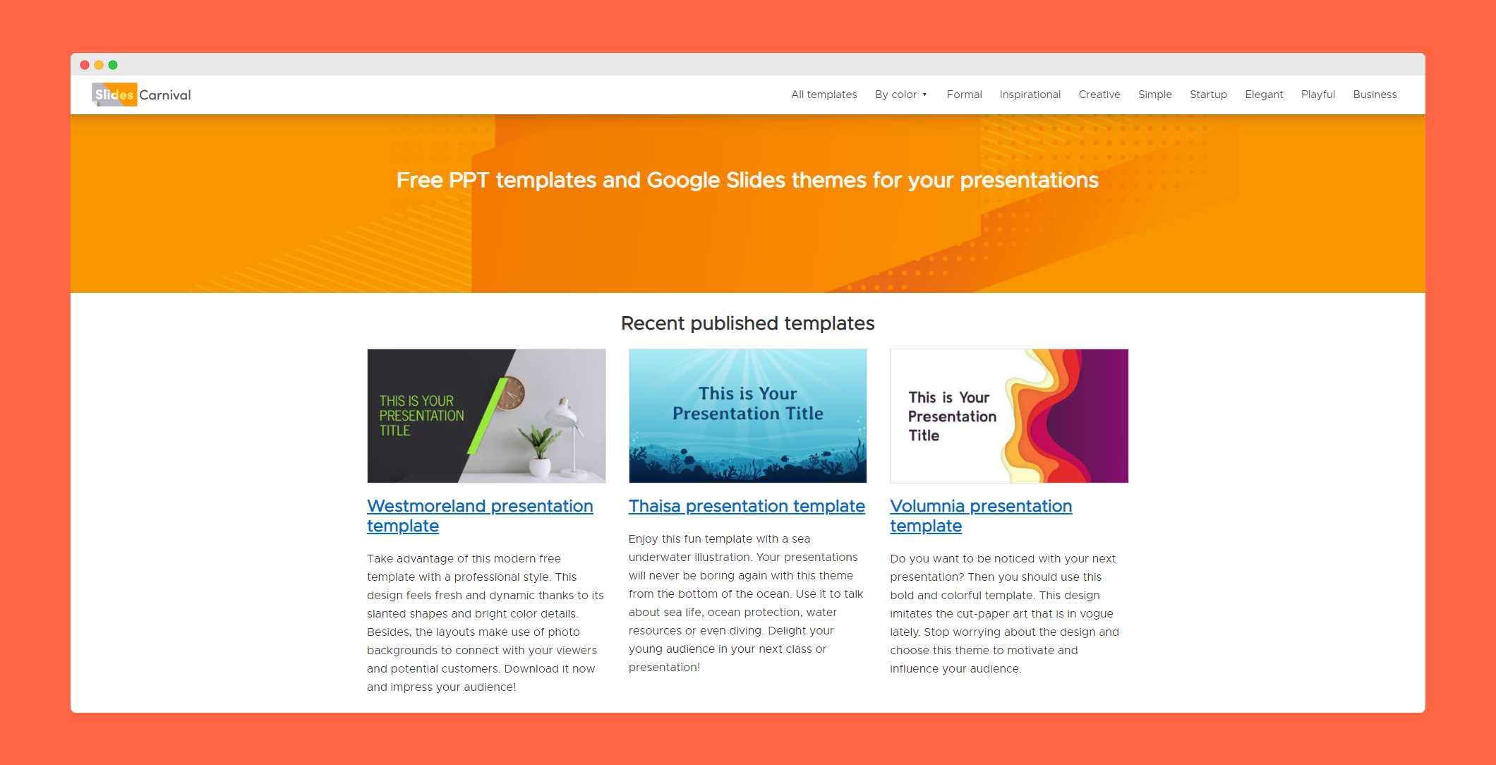 more websites like slidescarnival