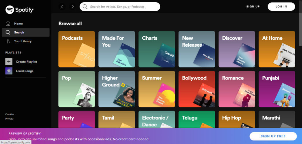 play spotify web