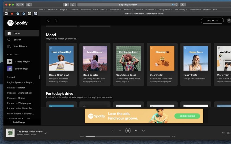 spotify music web player