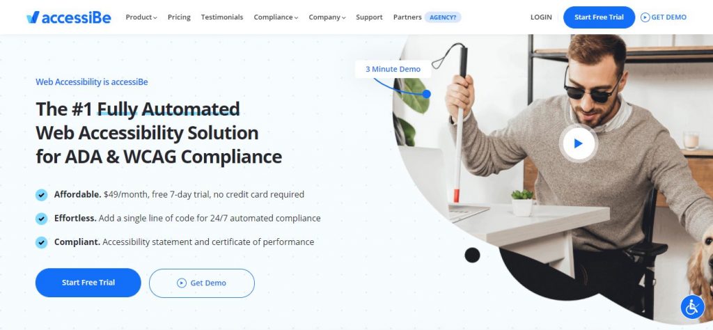 Image of accessibe home page