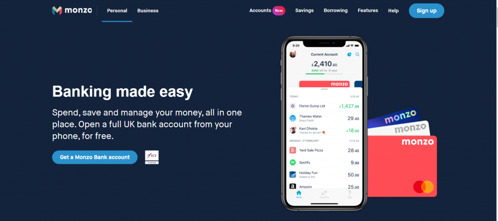 Monzo Website