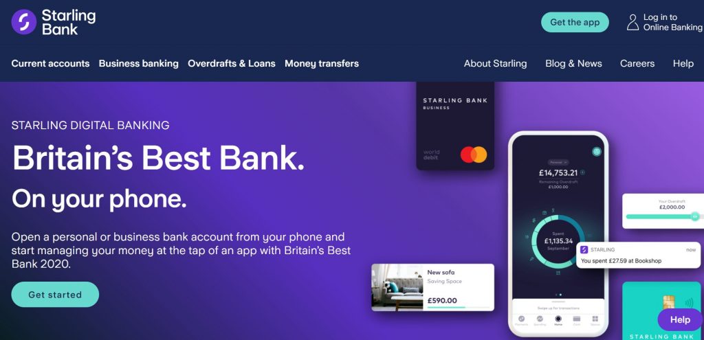 Starling Bank Website