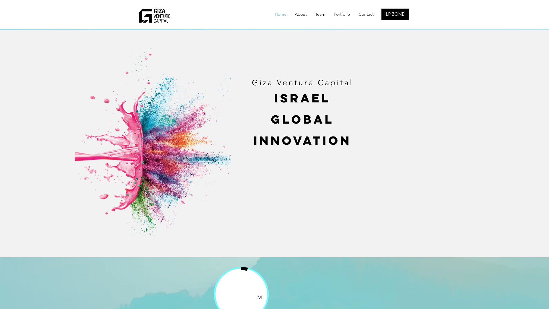 Screenshot of the Giza VC website.