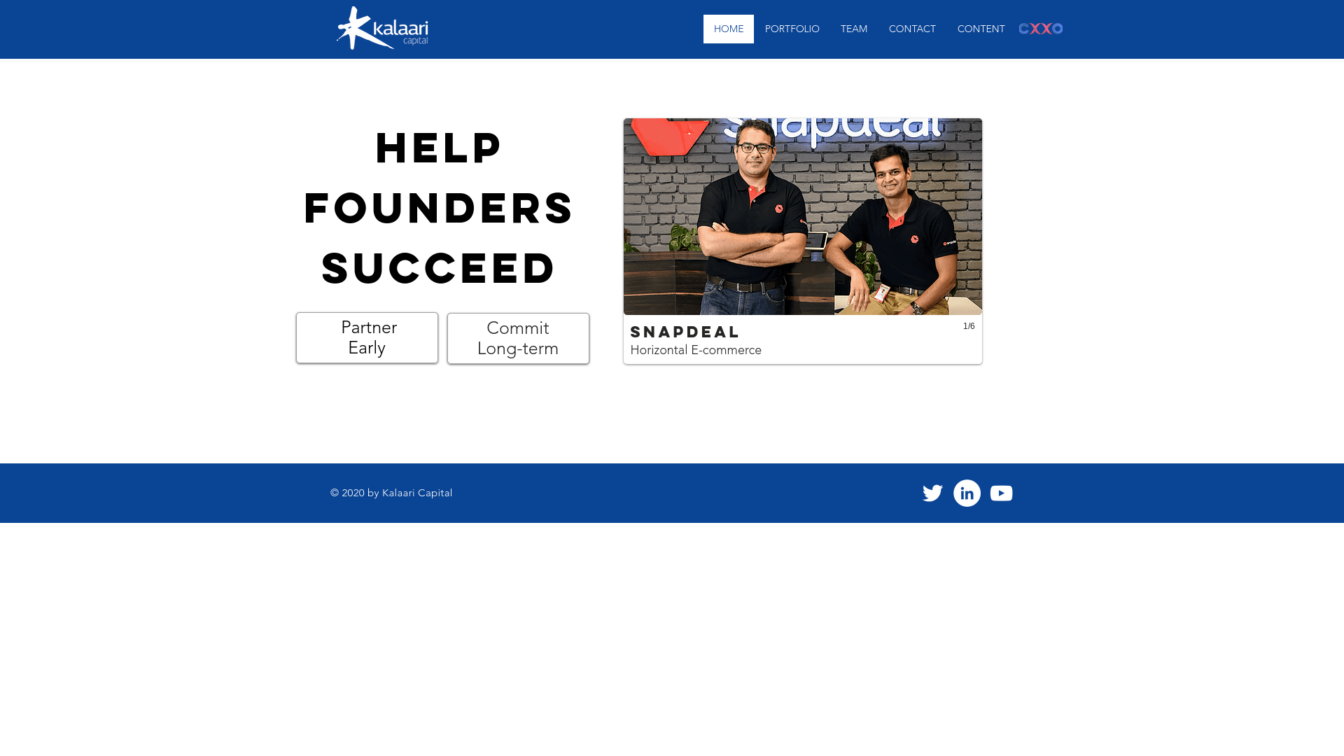 Screenshot of the Kalaari Ventures website.