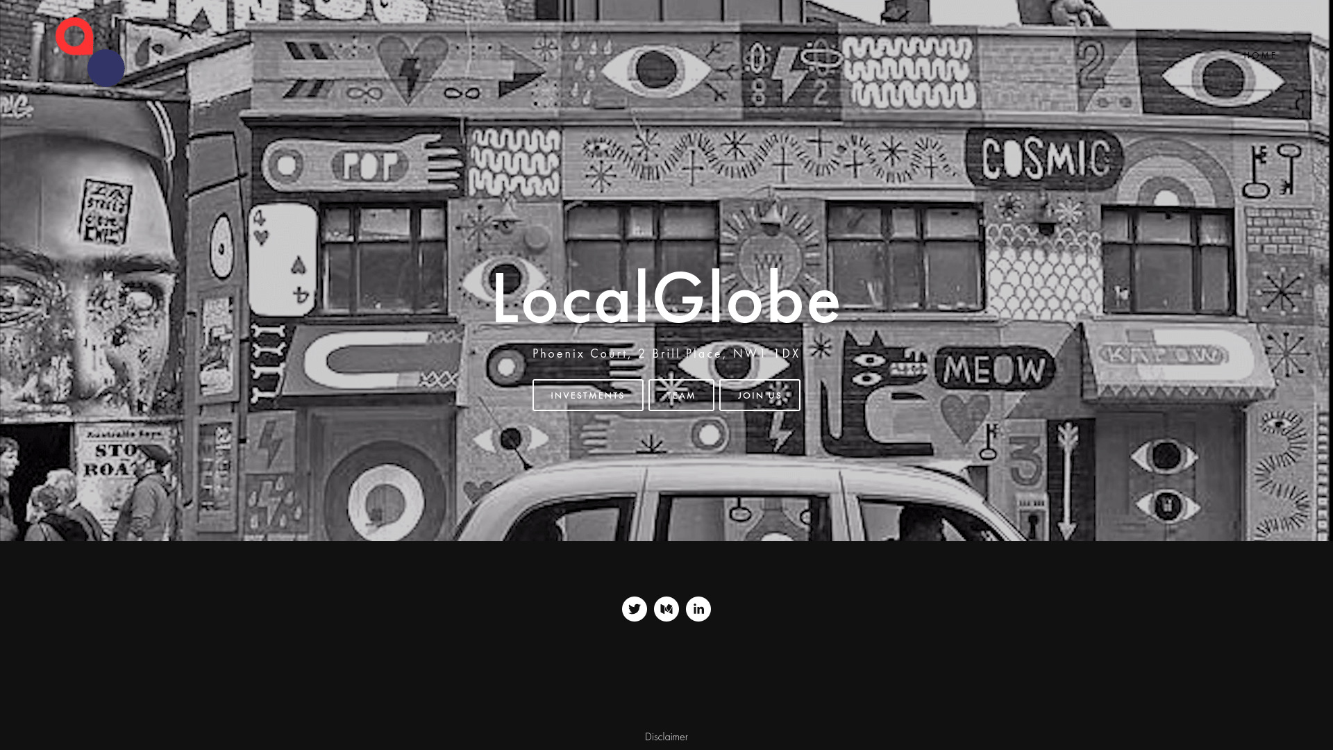 Screenshot of the LocalGlobe website.