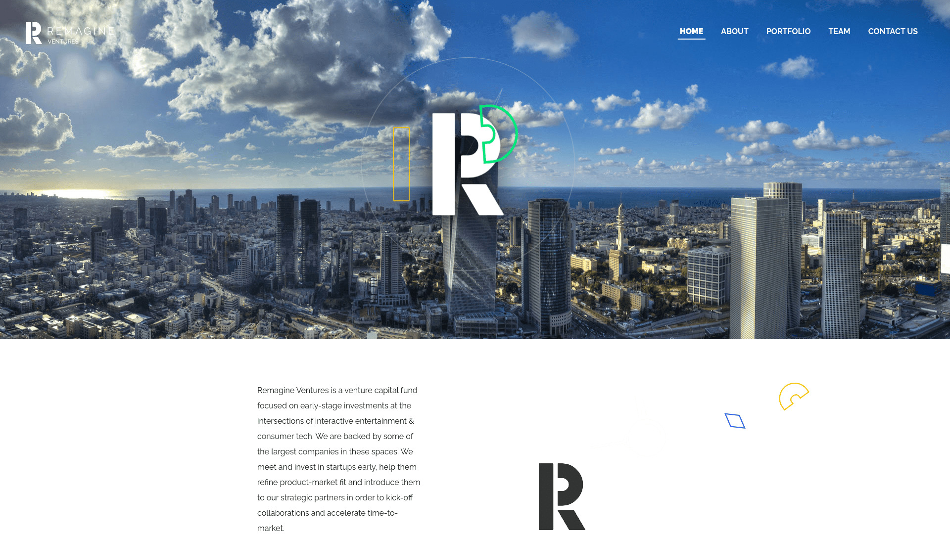 Screenshot of the Regmaine Ventures website.