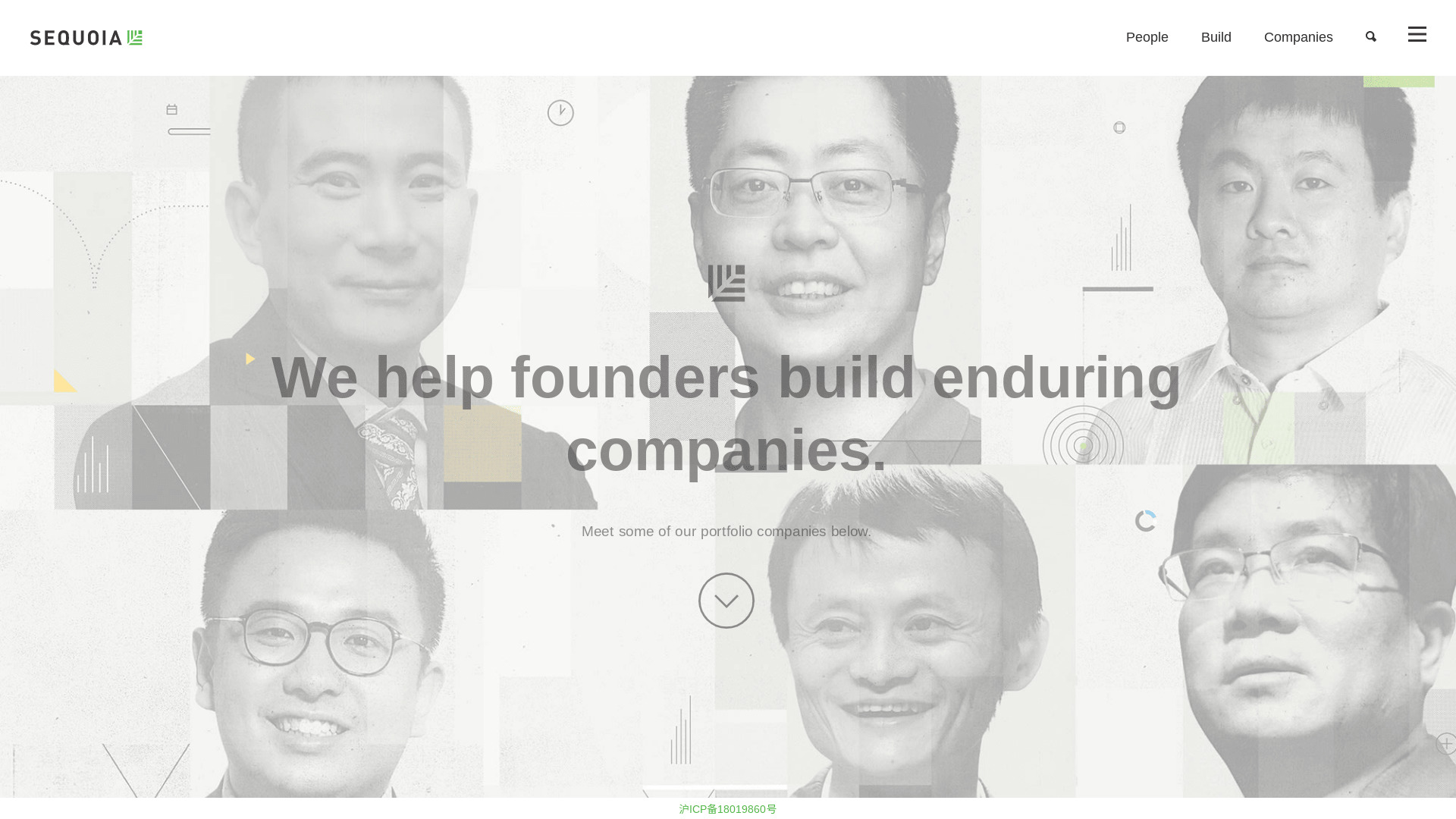 Screenshot of the Sequoia Capital China website.