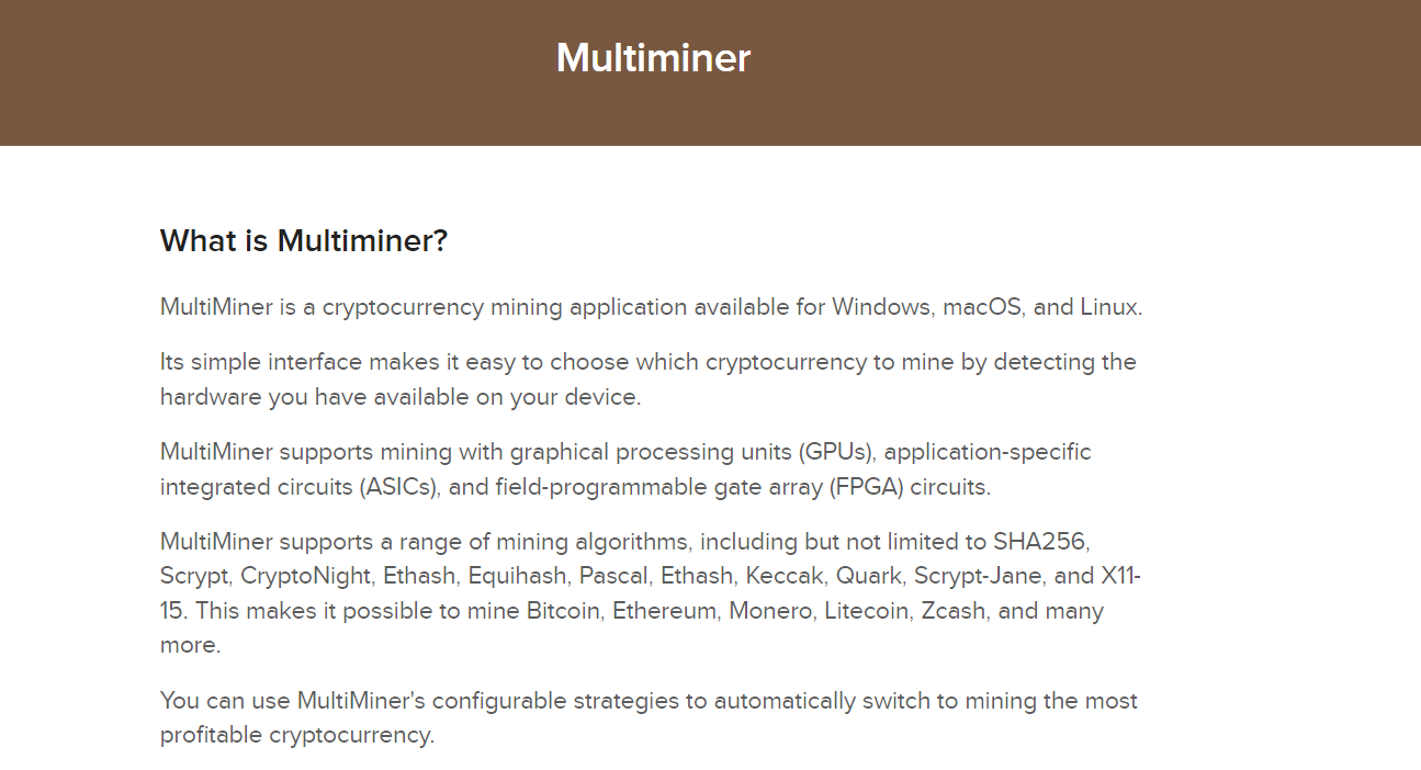 5) Cudo Miner Alternative: MultiMiner