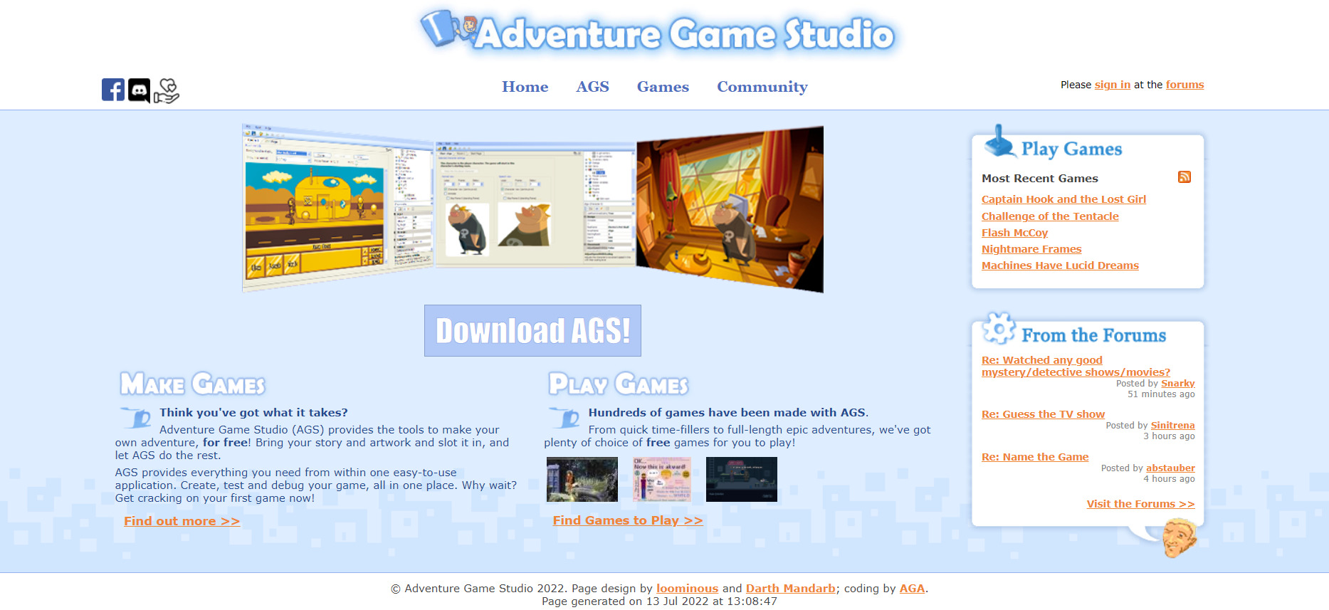 Adventure Game Studio, Games