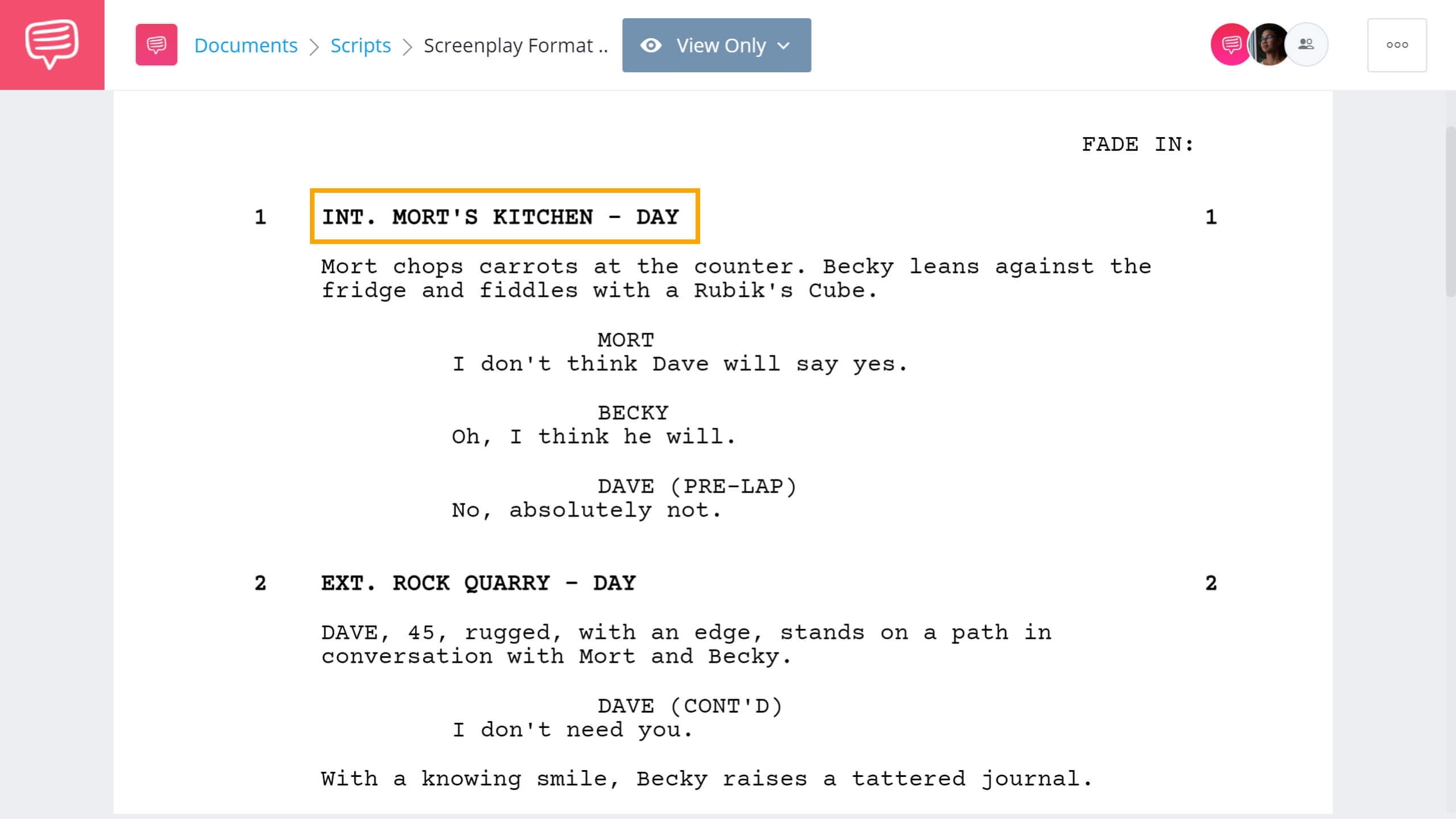 Formatting A Screenplay Screenplay Format Sluglines StudioBinder Screenwriting Software 