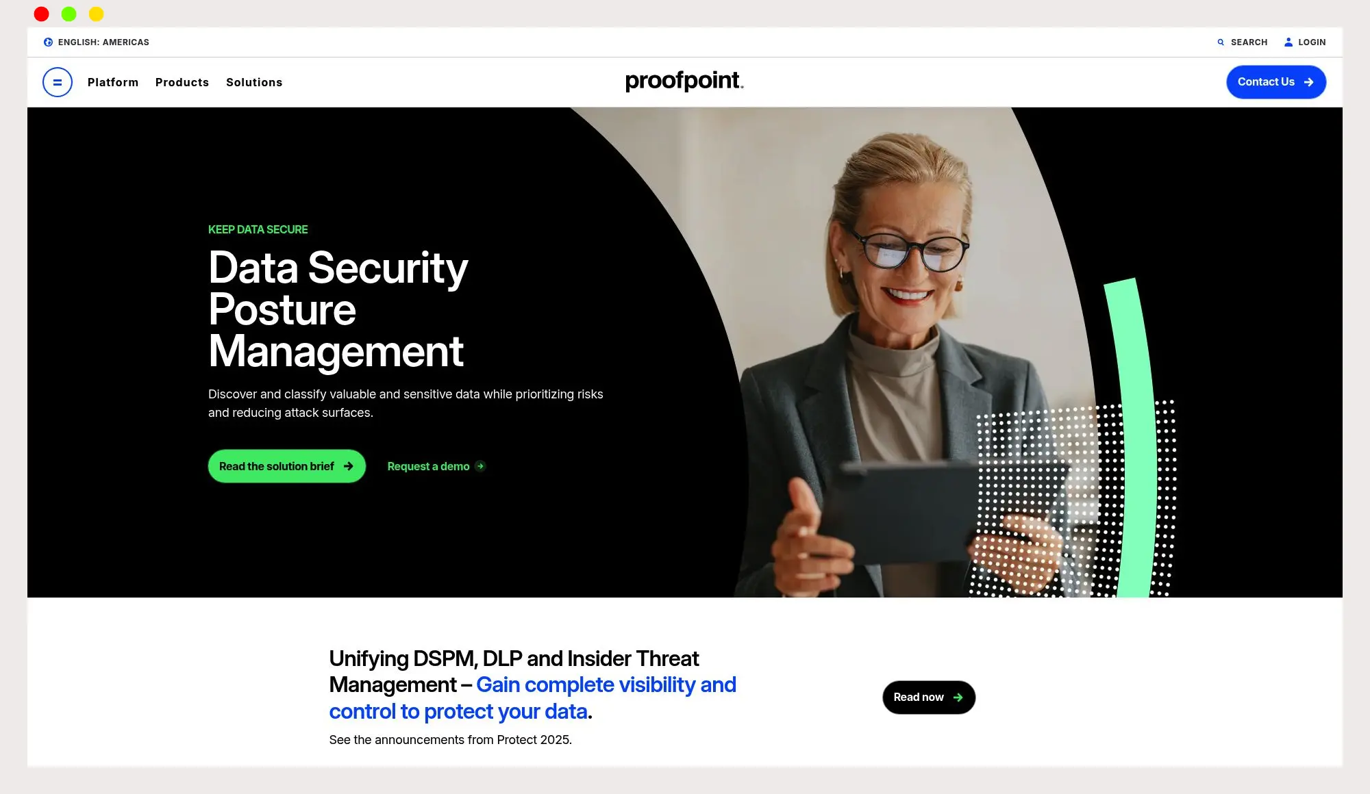 Proofpoint homepage