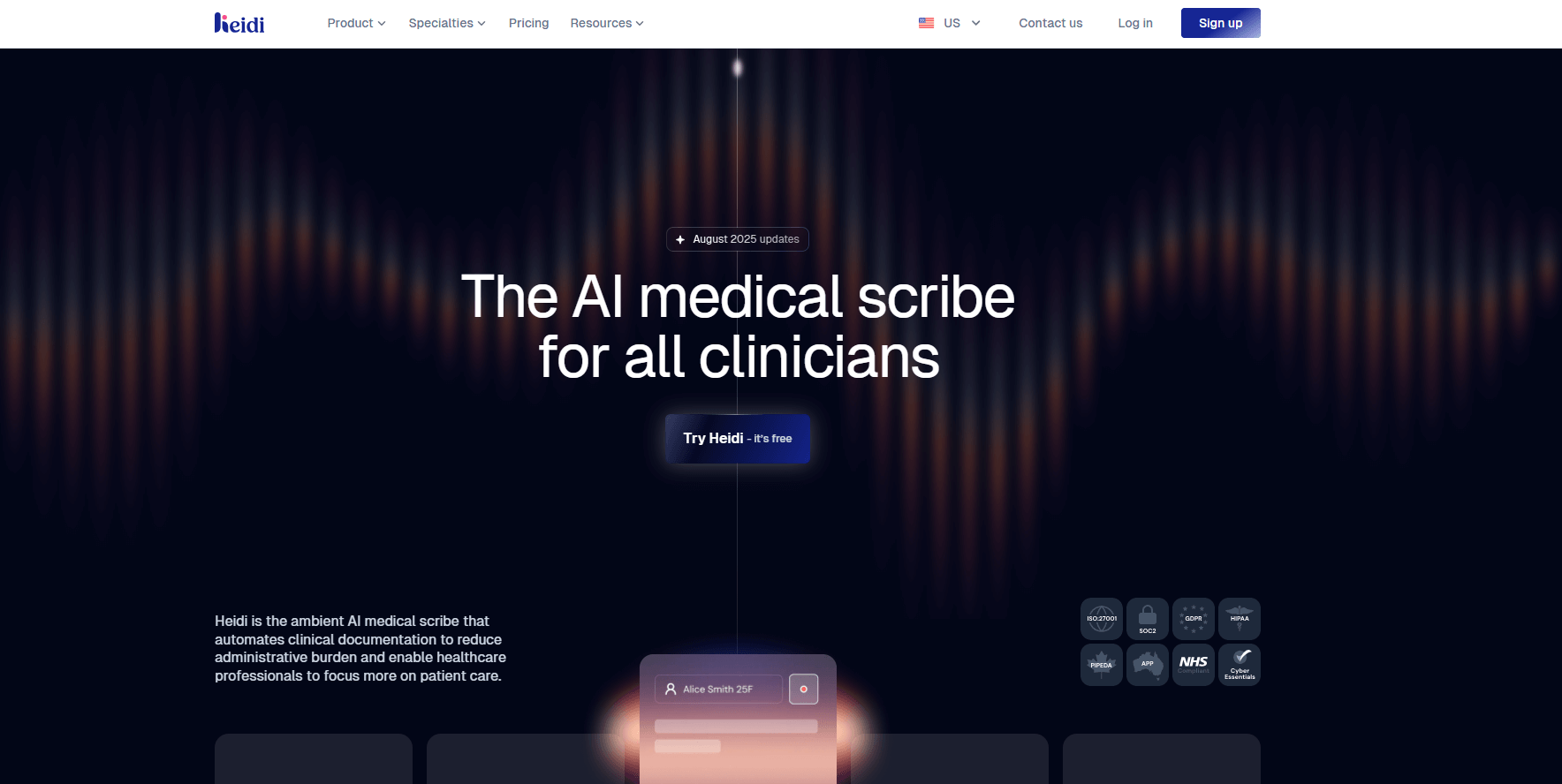 heidihealth hompage
