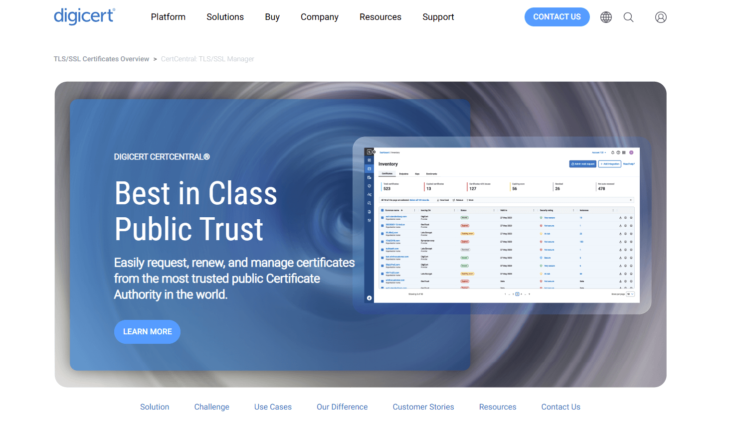 digicert homepage