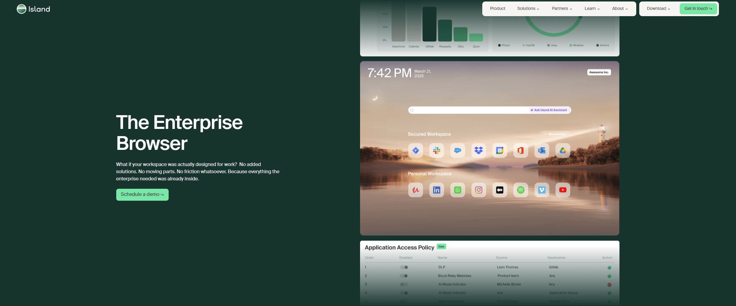 island homepage