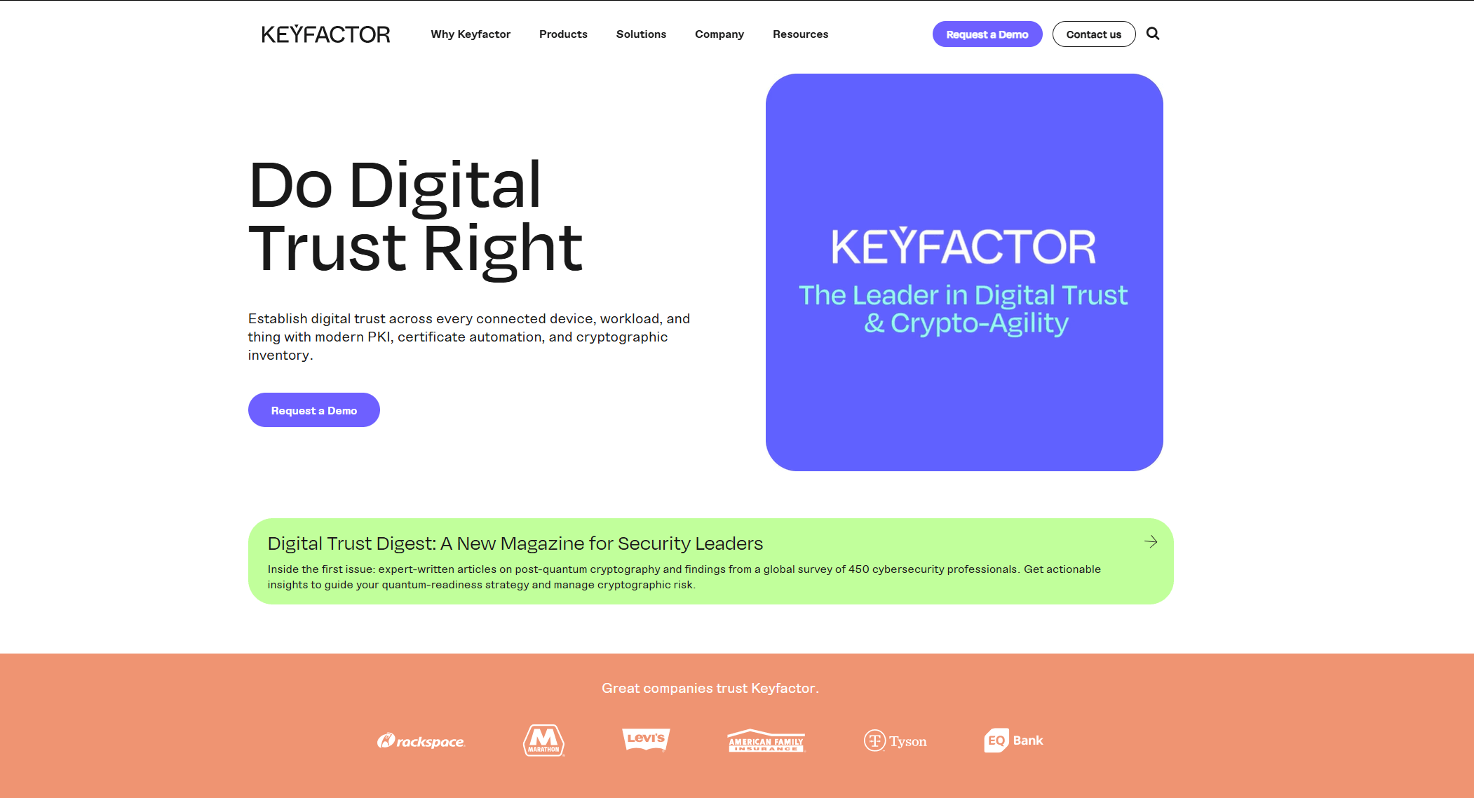keyfactor homepage