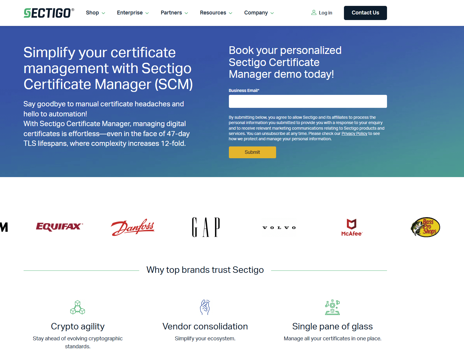 sectigo homepage