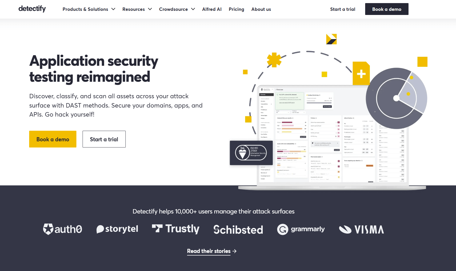 detectify homepage