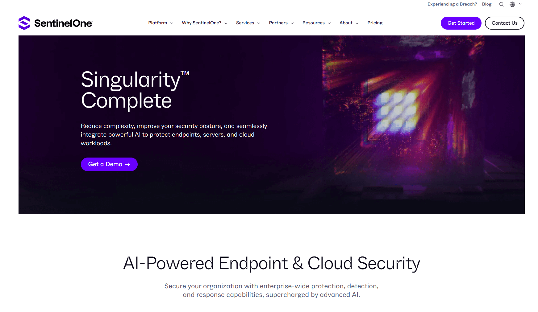sentinelone homepage