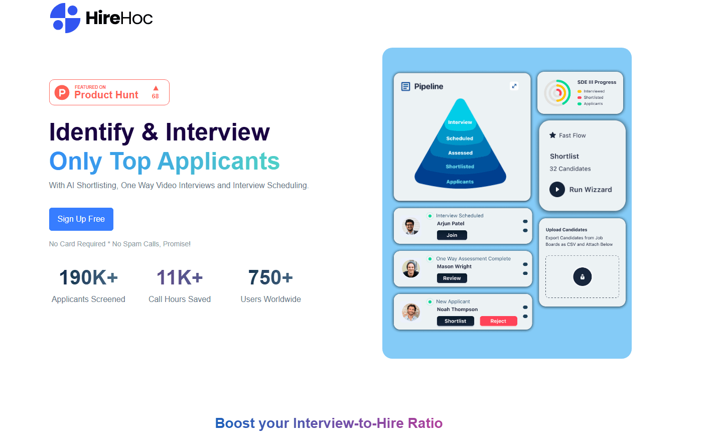 HireHOC homepage