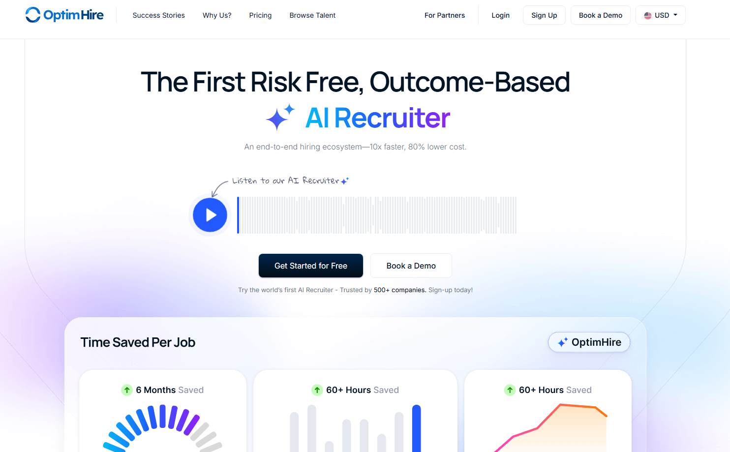 OptimHire homepage