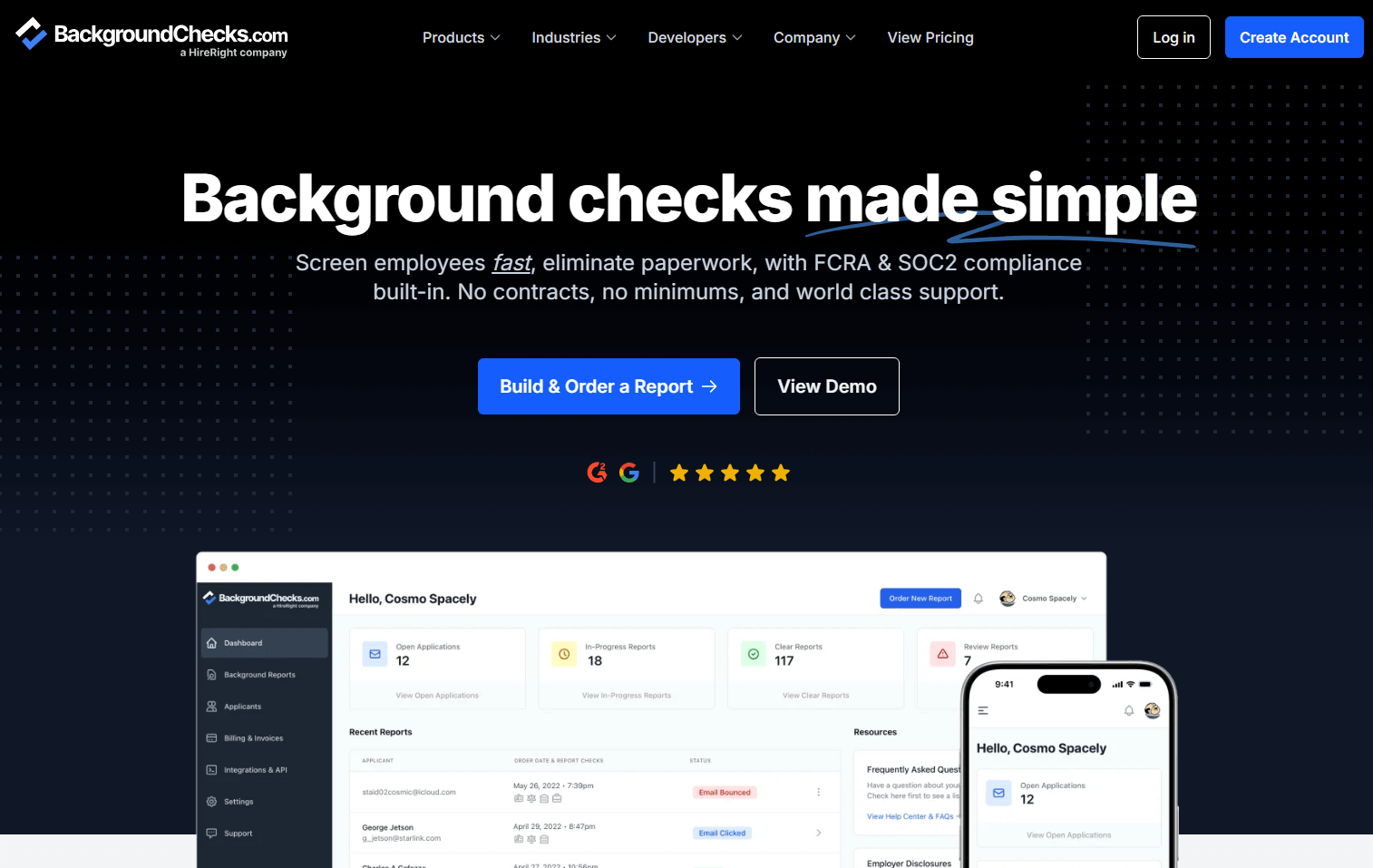 backgroundchecks homepage