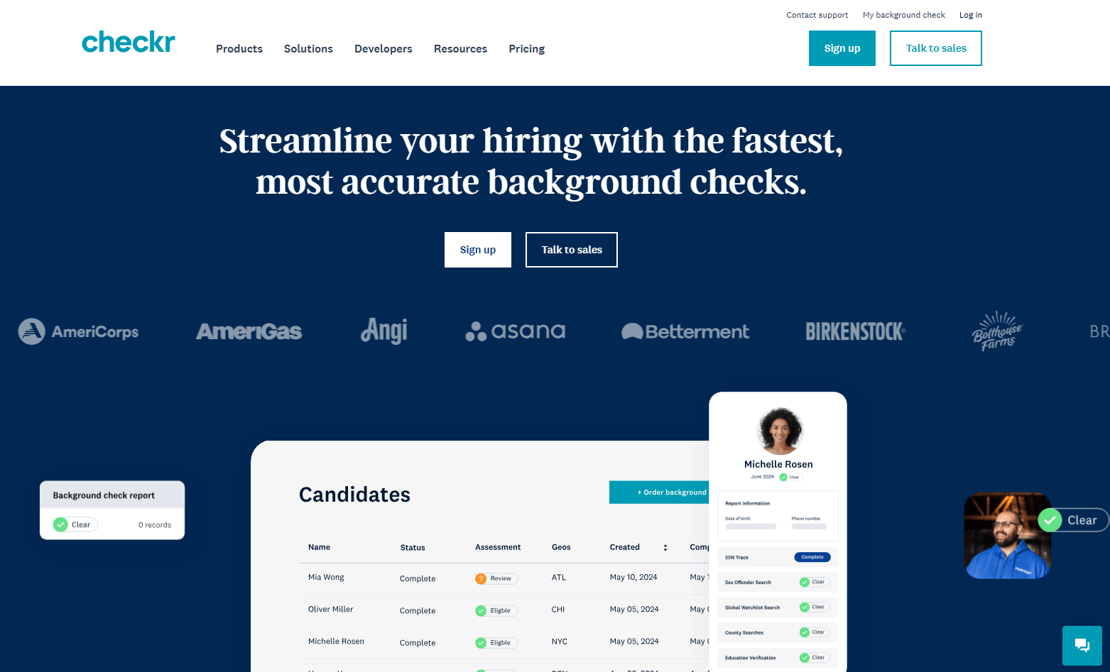 checkr homepage