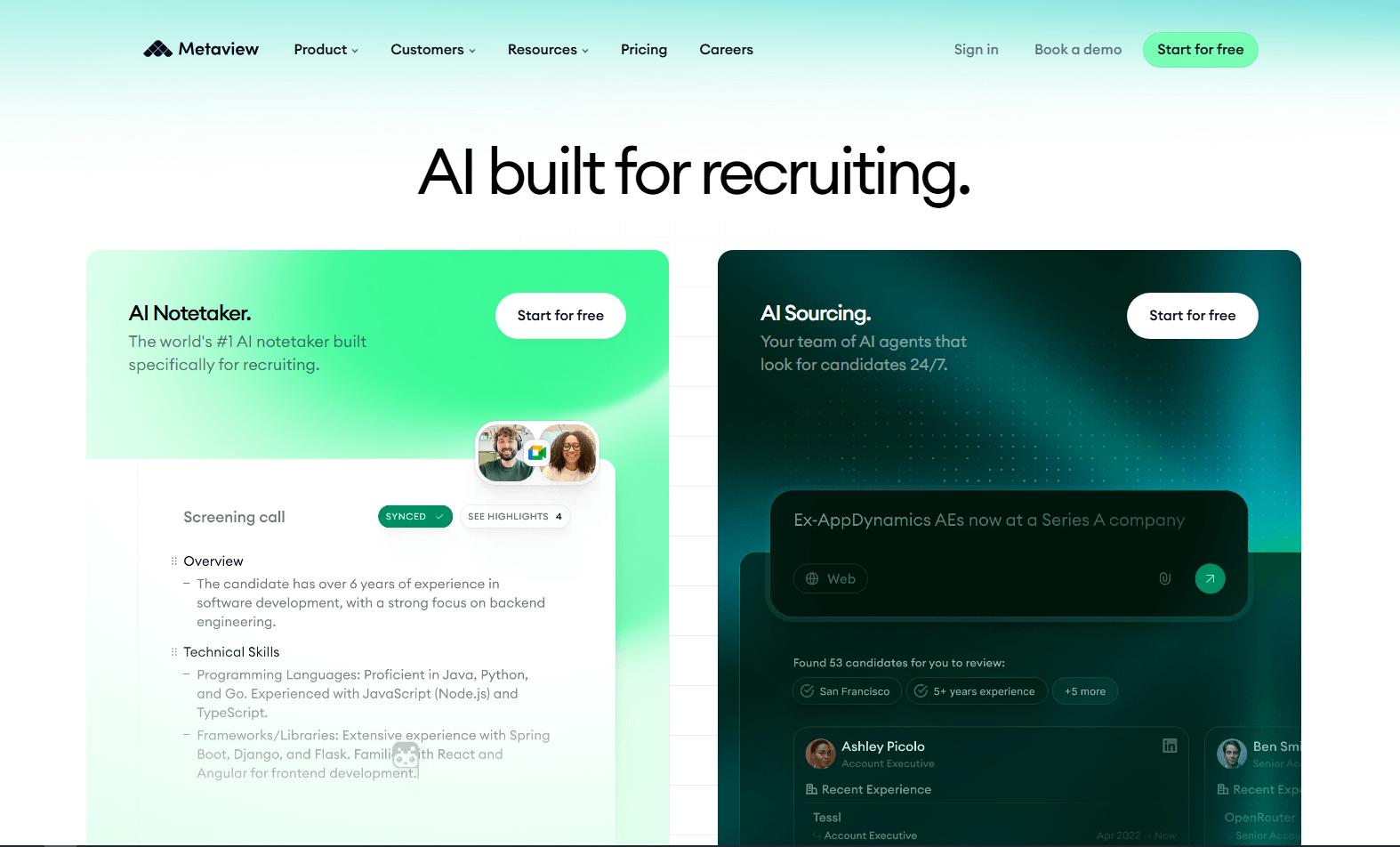 metaview homepage