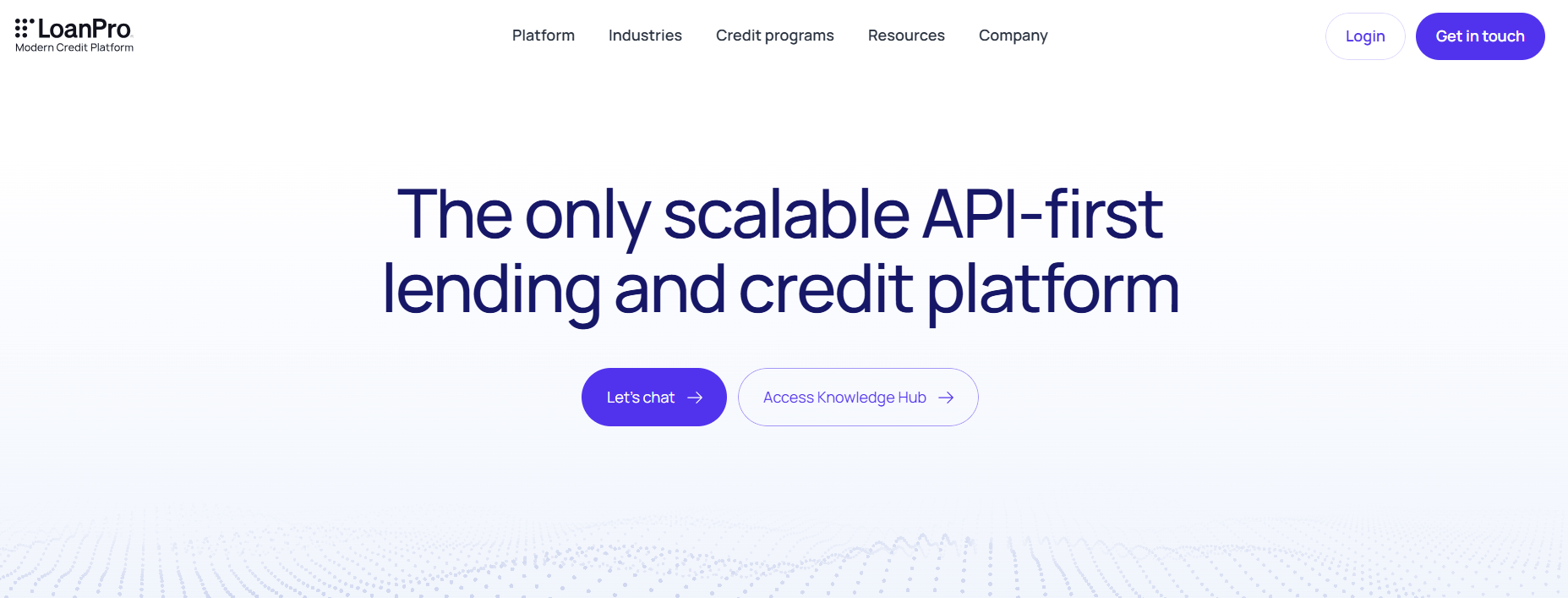 loanpro homepage
