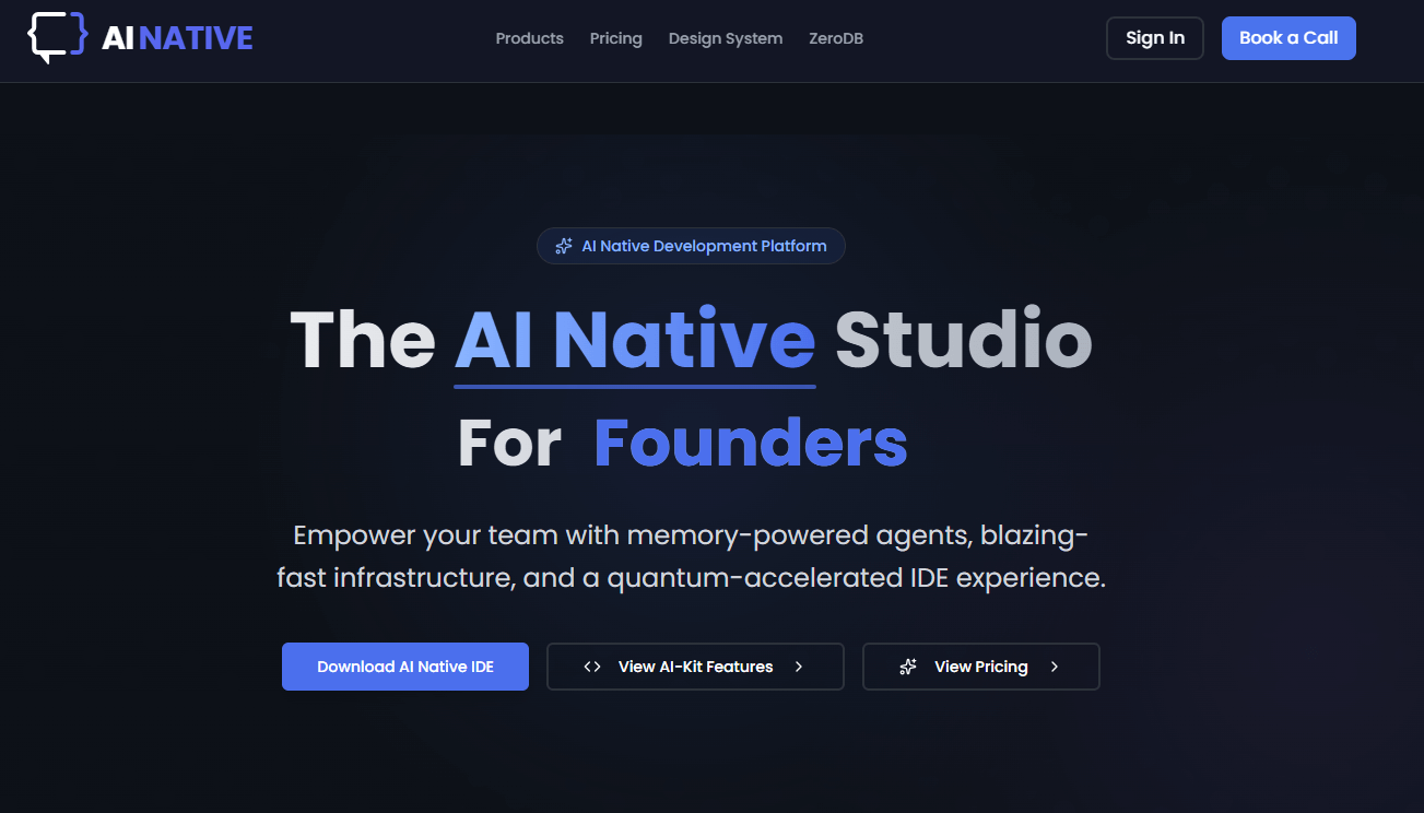 ai native homepage