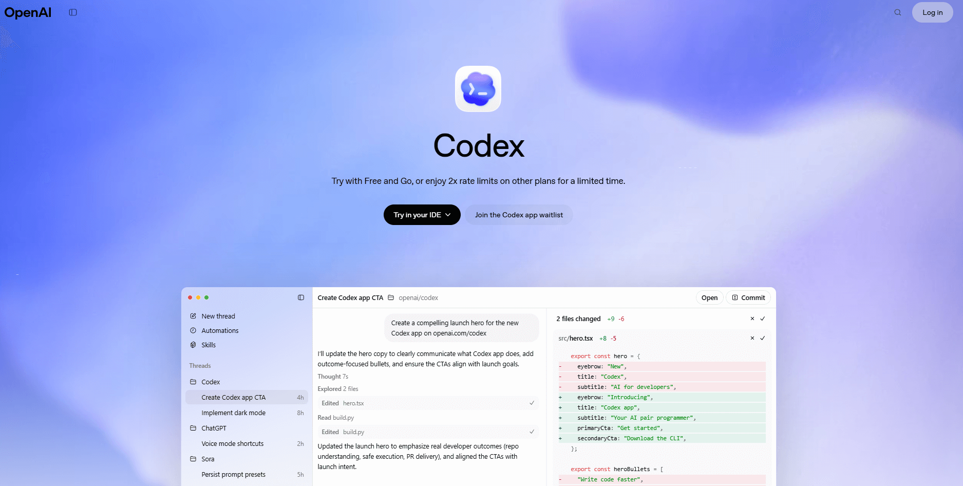 codex homepage