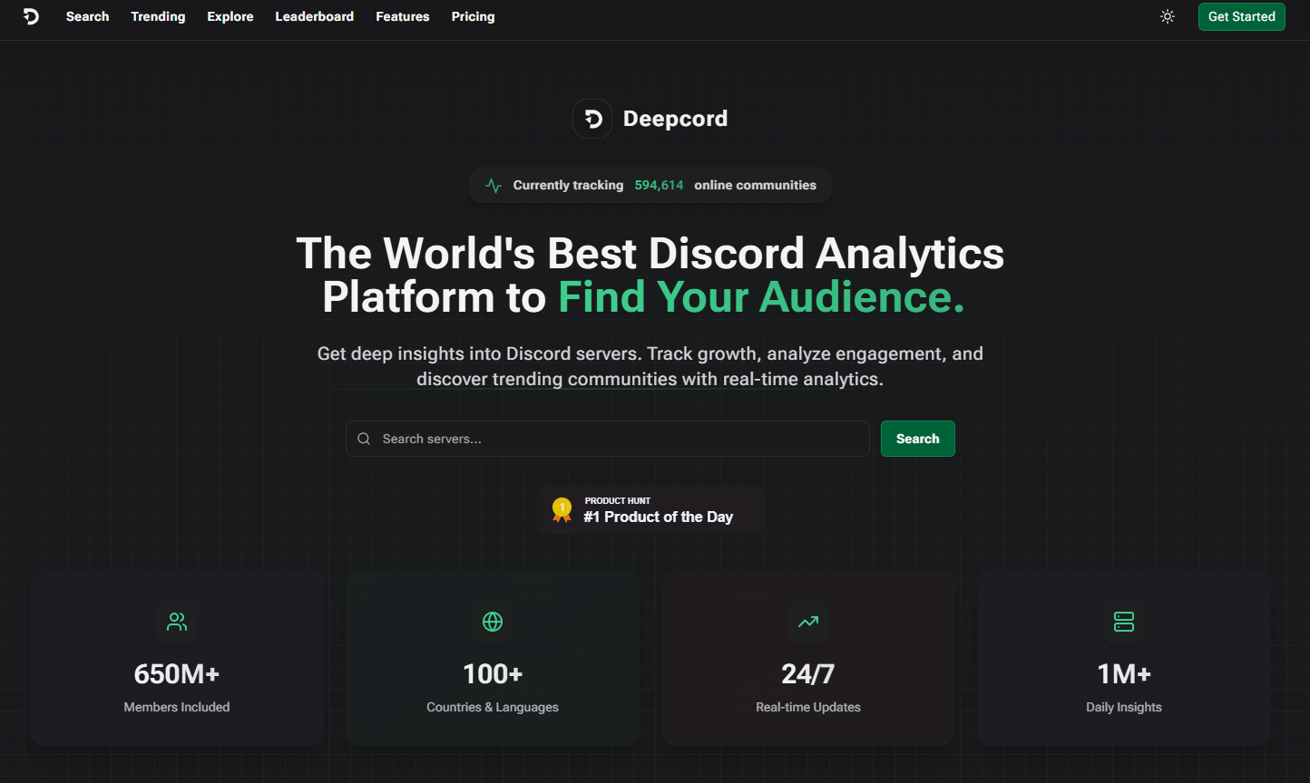 deepcord homepage