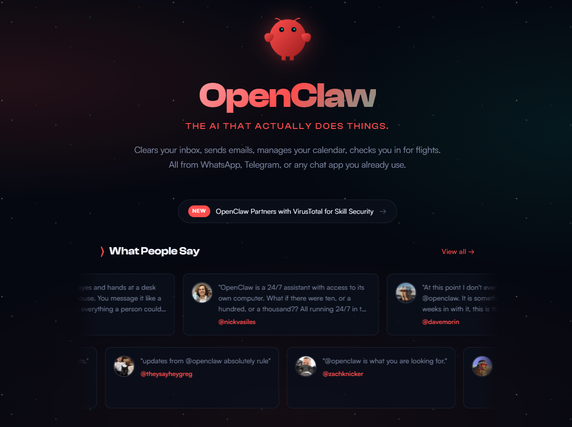 openclaw homepage