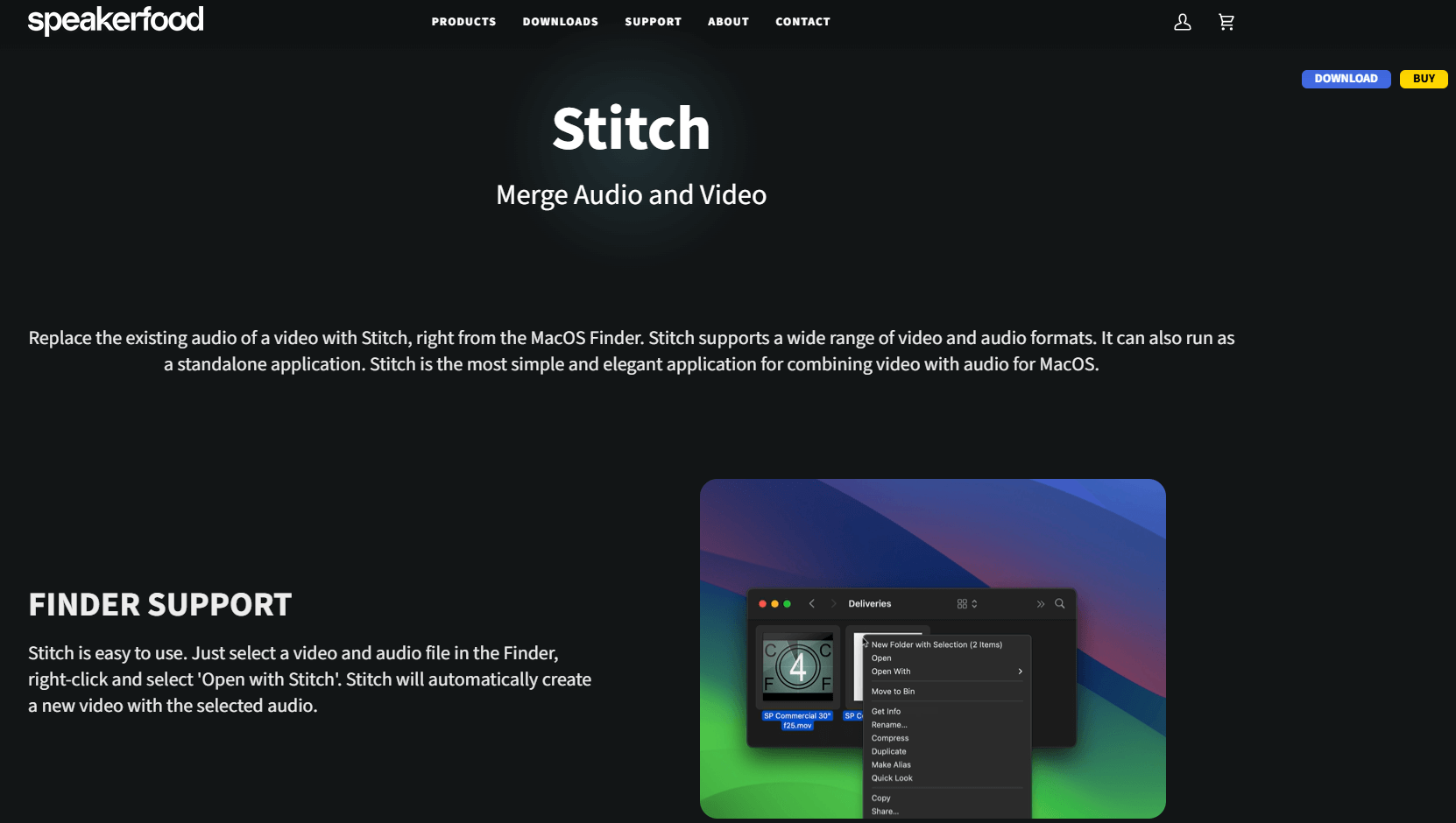 speakerfood homepage