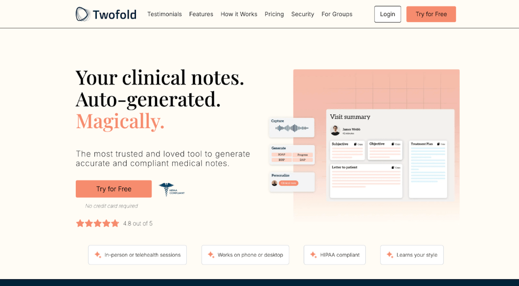 twofold homepage