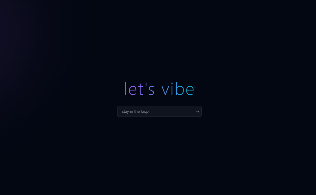 vibe homepage