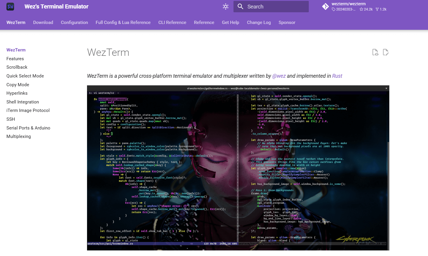 wezterm homepage