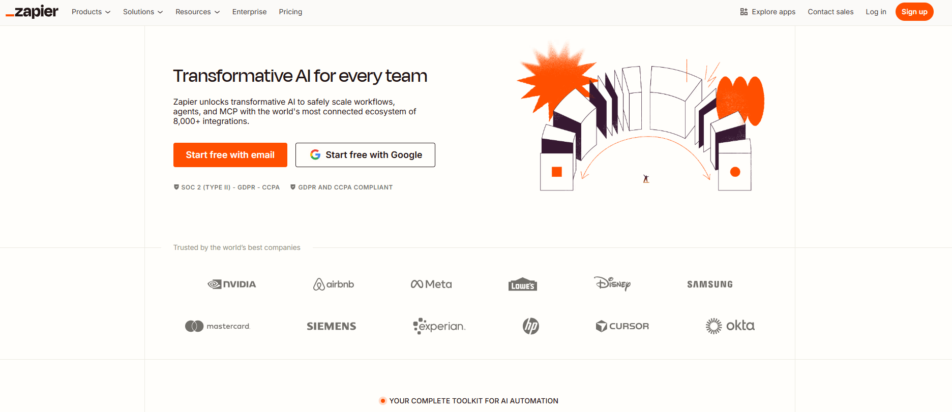 zapier homepage