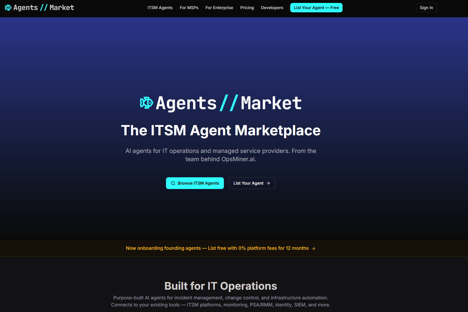 agentsmarkets homepage