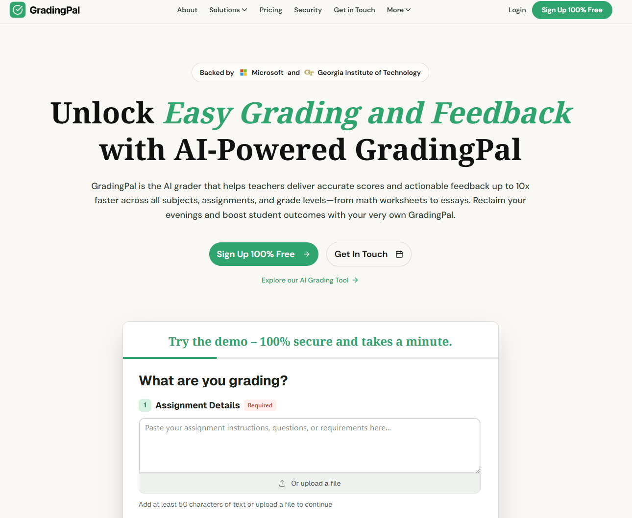 gradingpal homepage