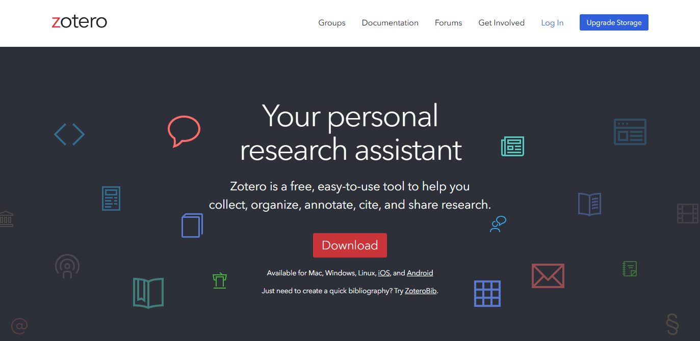 zotero homepage