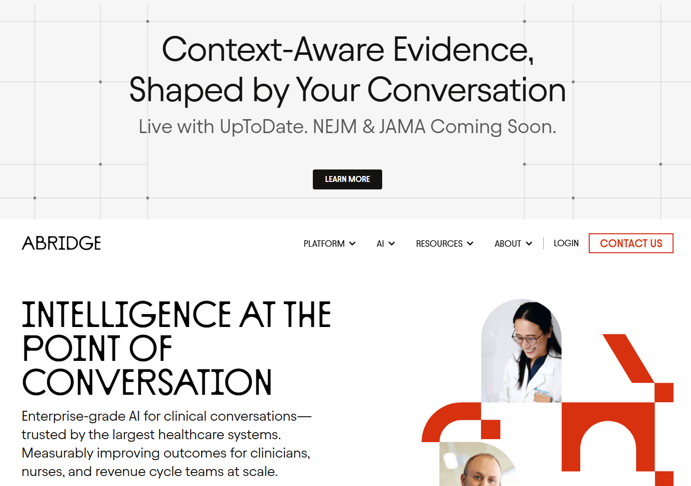 abridge homepage