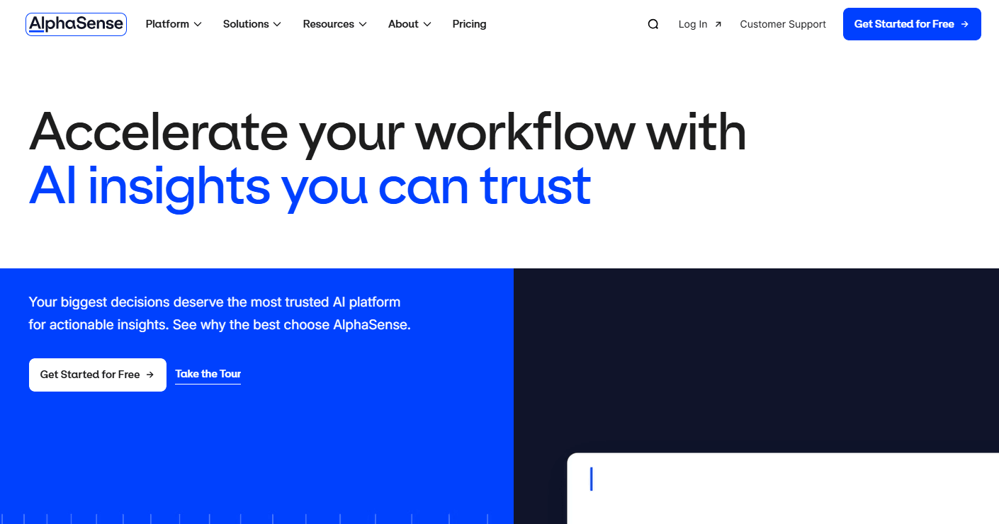 alphasense homepage