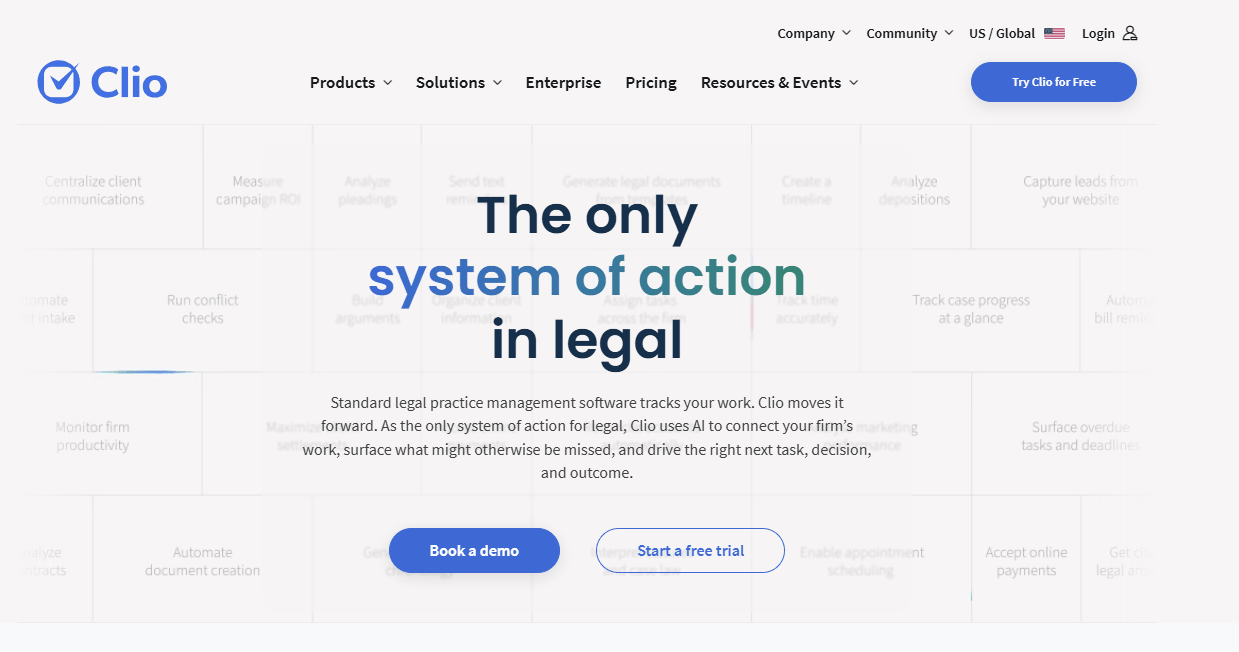clio homepage