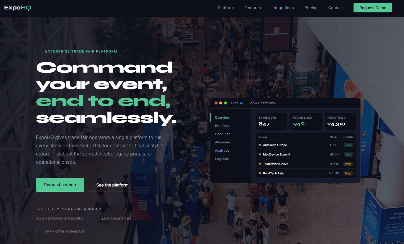 expohq homepage