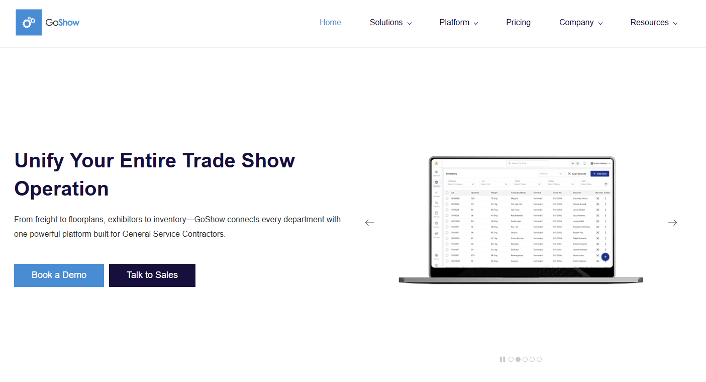 goshow homepage