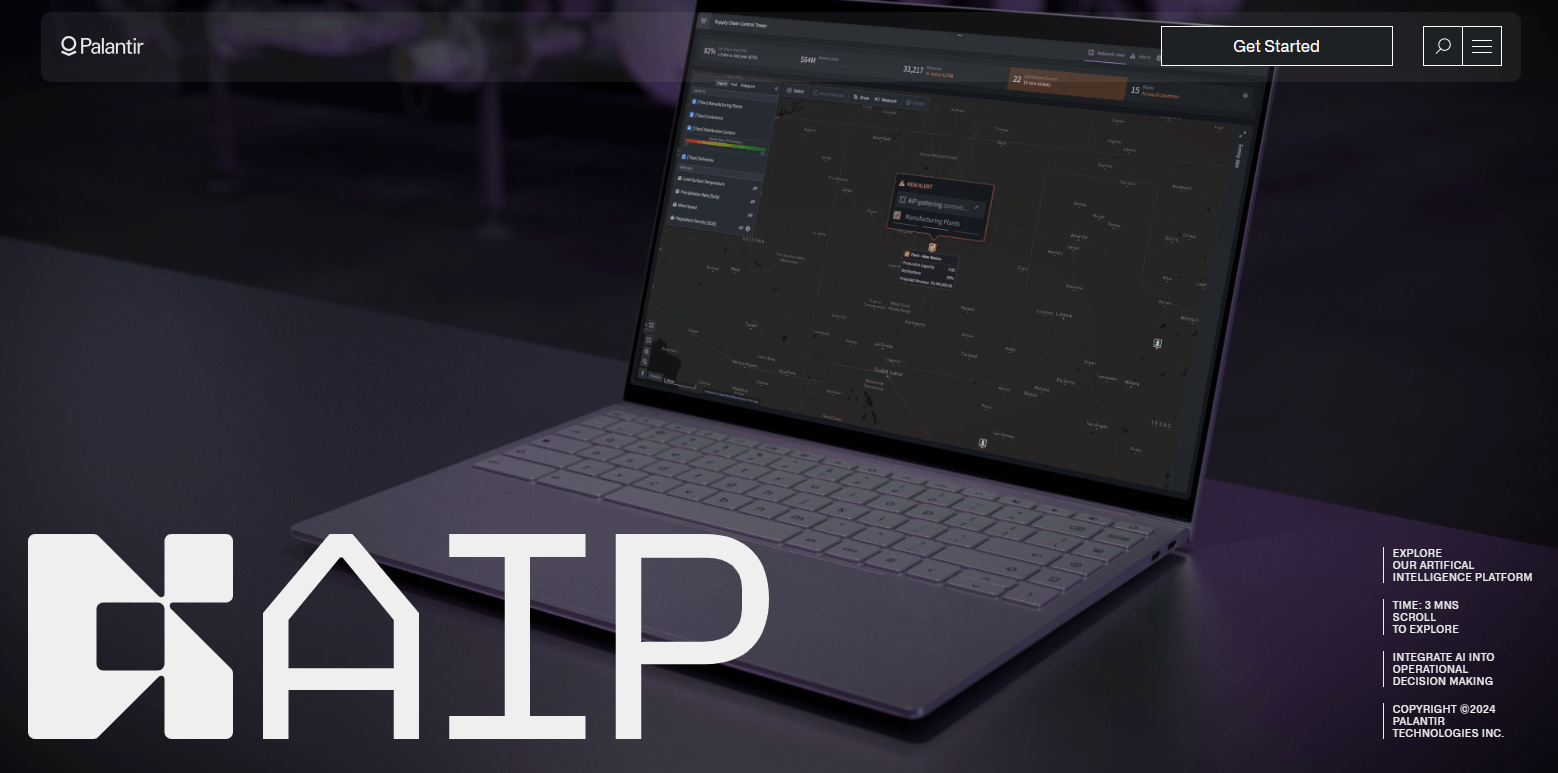 palantir homepage
