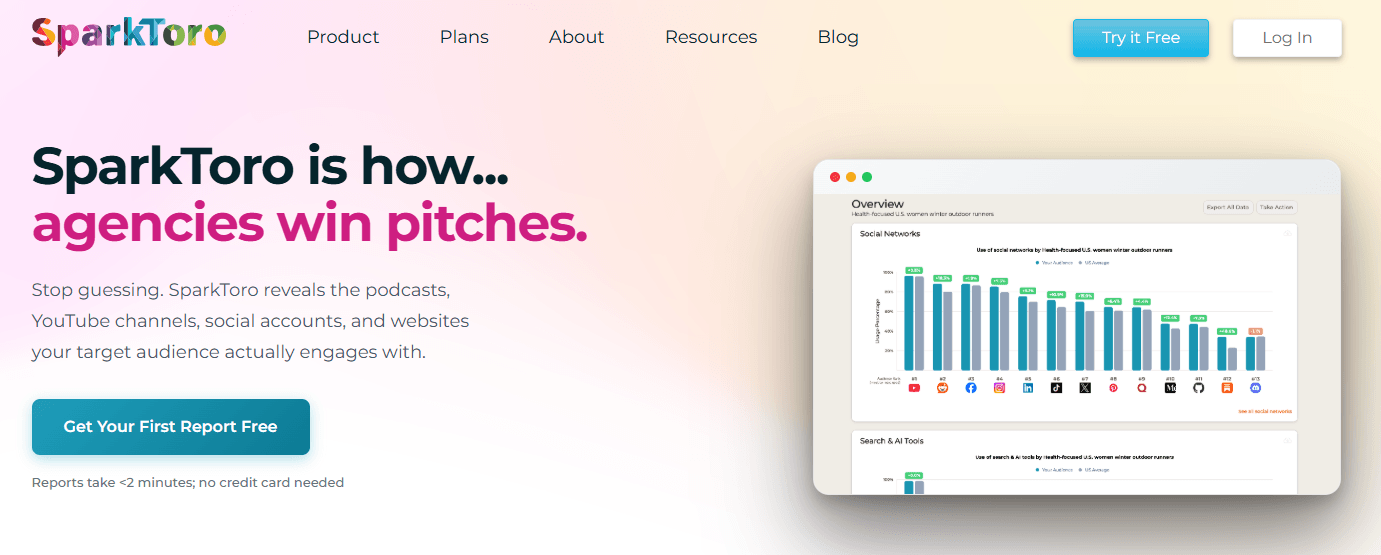 sparktoro homepage