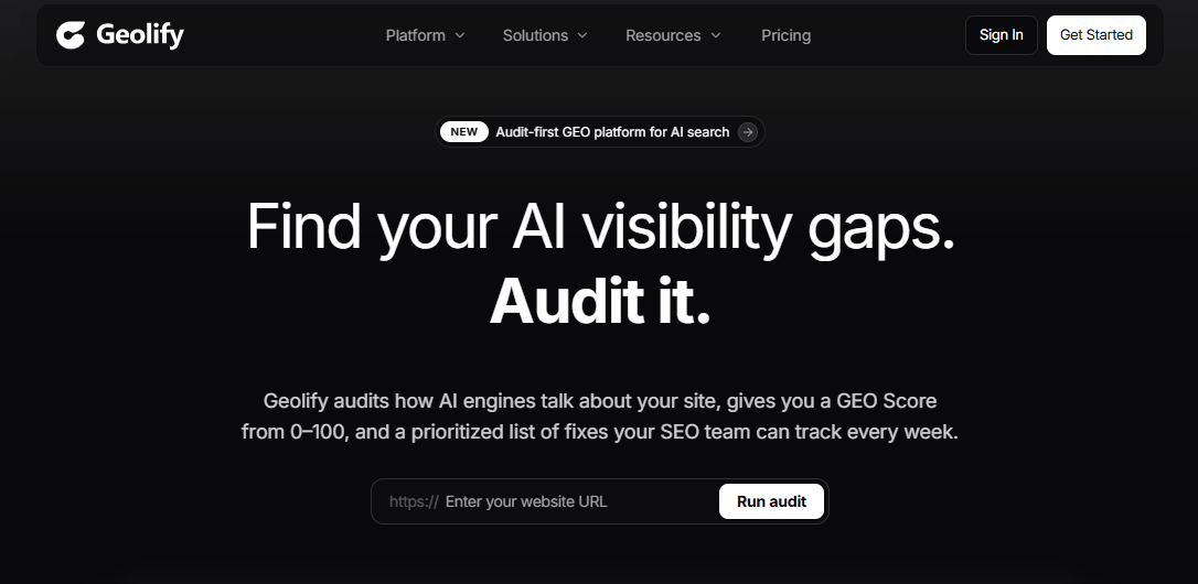 geolify homepage