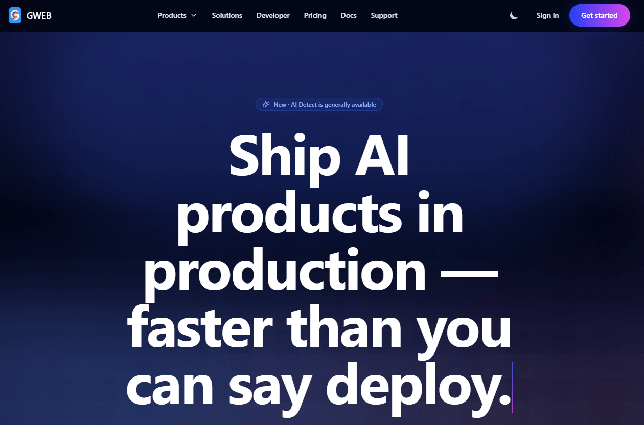 gweb homepage